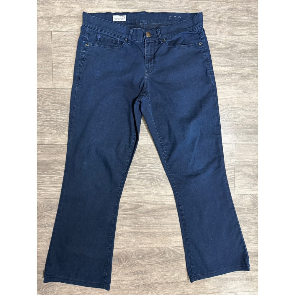 Gap 1969 Perfect Boot Jeans Womens 27/4 Navy Blue Dark Wash Mid Rise Bootcut